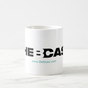 Tasse de logo de B-Fonte avec l'URL de Teal