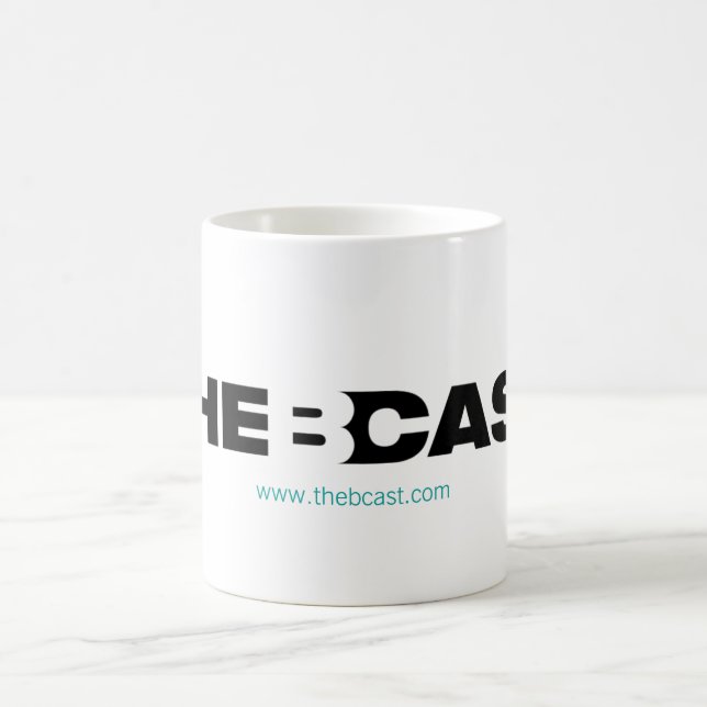 Tasse de logo de B-Fonte avec l'URL de Teal (Centre)