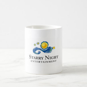 Tasse de logo de nuit étoilée