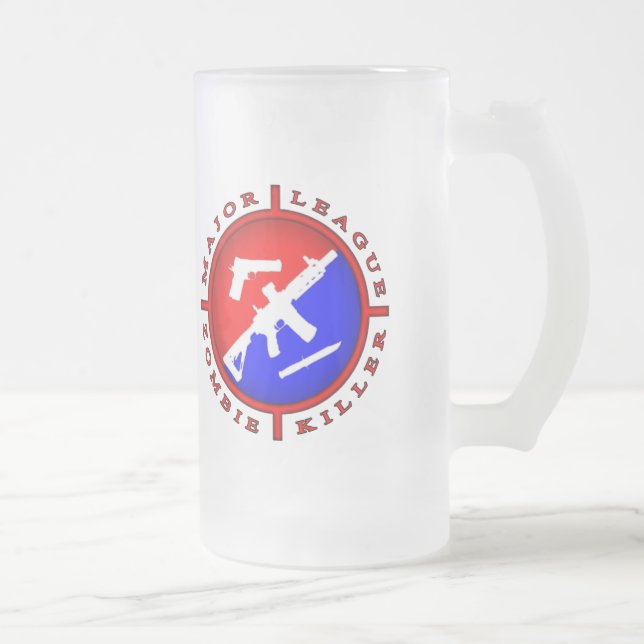 Tasse de logo de tueur de zombi de ligue (Droit)