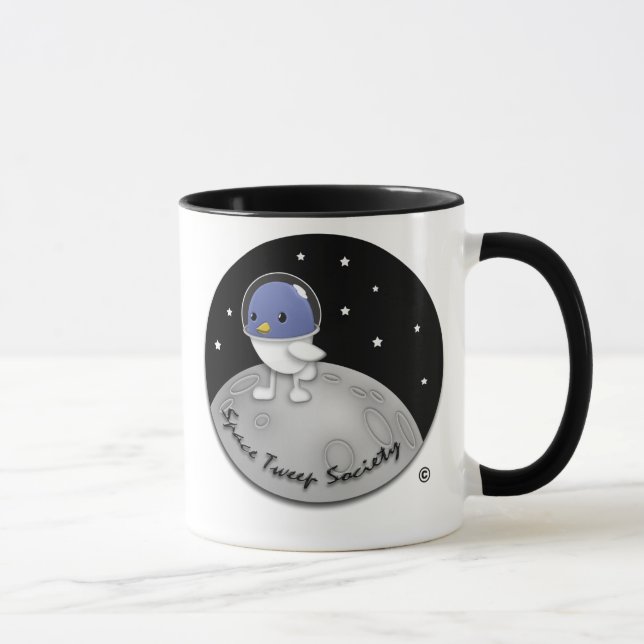 Tasse de logo de Tweep de l'espace (Droite)