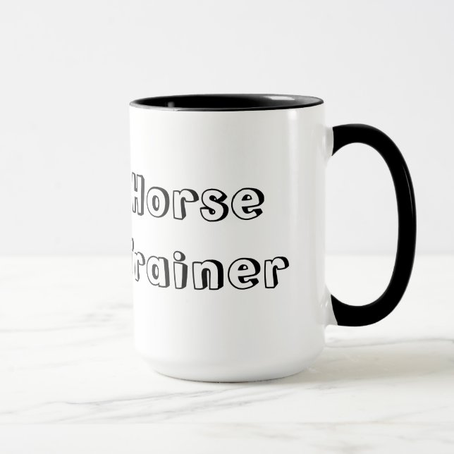 Tasse de logo d'entraîneur de cheval (Droite)