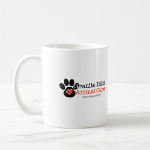 Tasse de logo des soins des animaux de collines de
