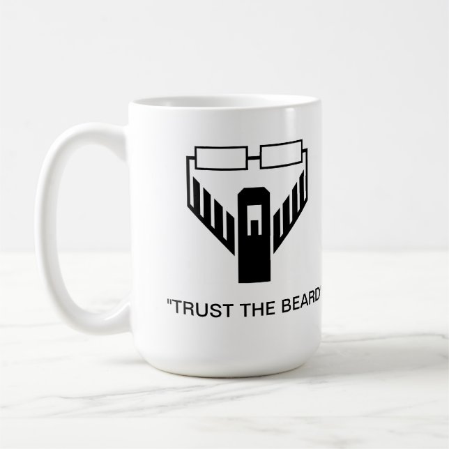 Tasse de logo "faites confiance à barbe" (Gauche)