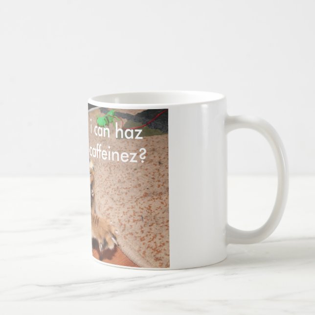 Tasse de lolcat de Mooki, je peux caffeinez de haz (Droite)