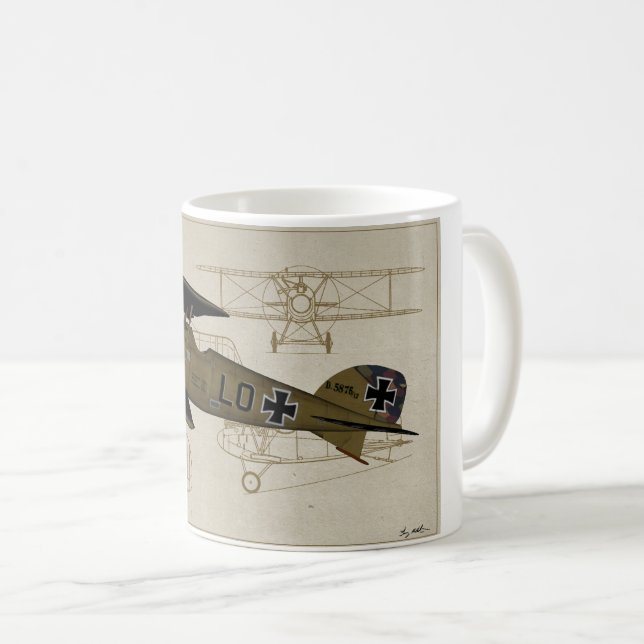 Tasse de lt Von Hipple WWI Coffee d'Albatros (Devant droit)