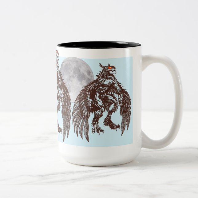 Tasse de lune de couche-tard de Mothman grande (Droit)