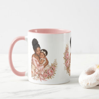 Tasse de luxe pour la fête des mères, mère et enfa