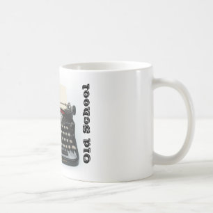 Tasse de machine à écrire de vieille école