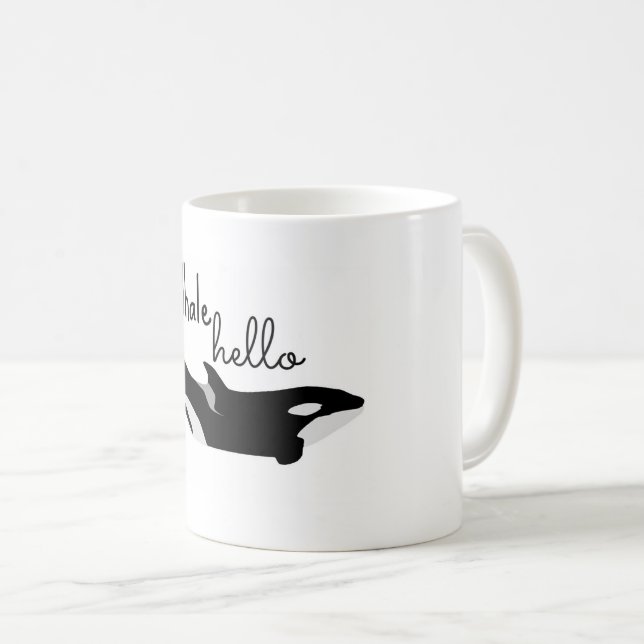 Tasse de Makaio de baleine bonjour (Devant droit)