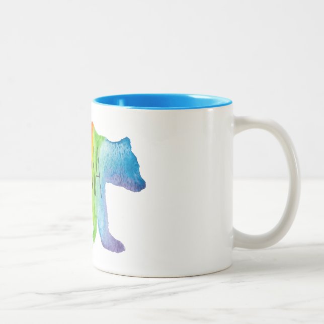Tasse de maman Bear Watercolor Family Pride (Droit)