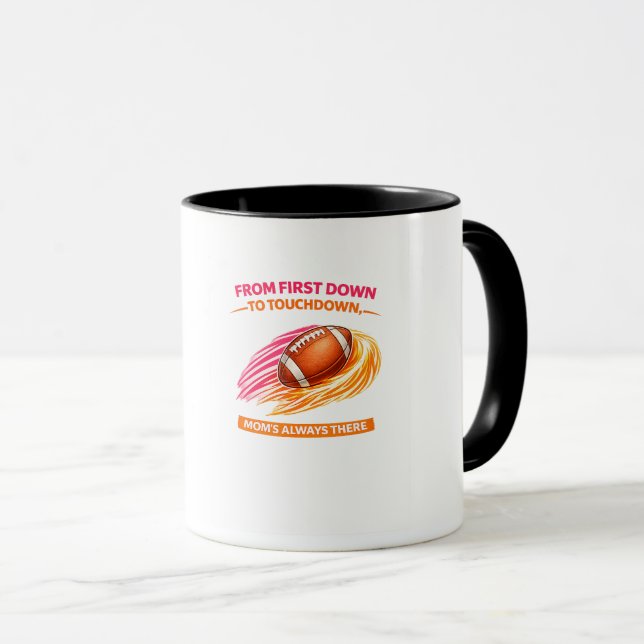 Tasse de Maman de Football – Du premier down au To (Devant droit)