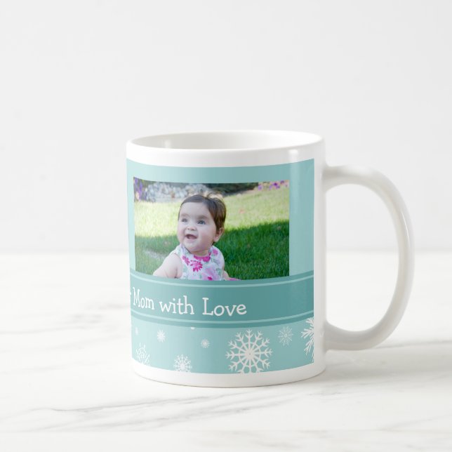 Tasse de maman de Joyeux Noël de flocons de neige (Droite)