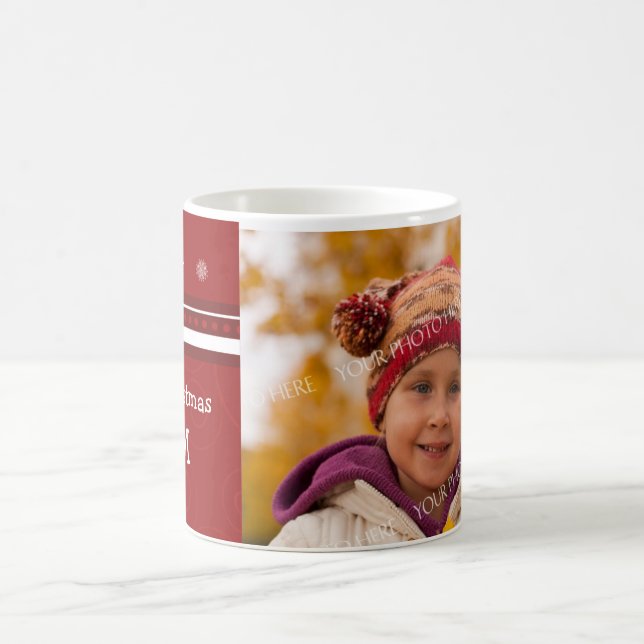 Tasse de maman de Joyeux Noël de photo (Centre)