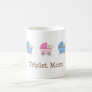 Tasse de maman de triplet de voiture d'enfant de
