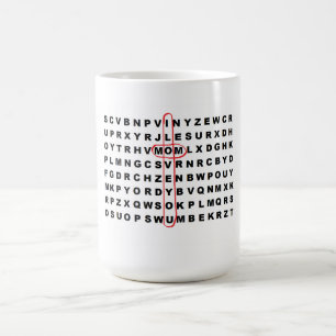 Tasse "de maman de Wordsearch"
