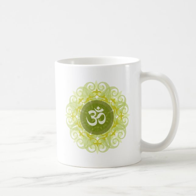 Tasse de mandala de l'OM de jade (Droite)