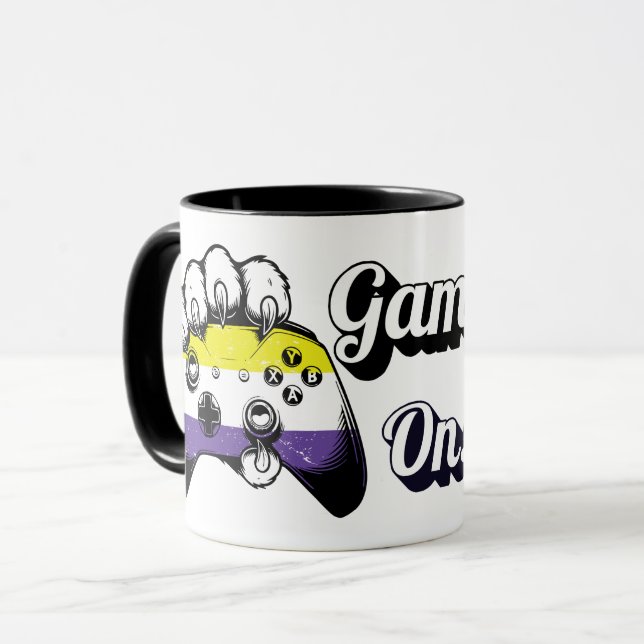 Tasse de manette de jeu Tiger Paw pour la fierté n (Devant gauche)