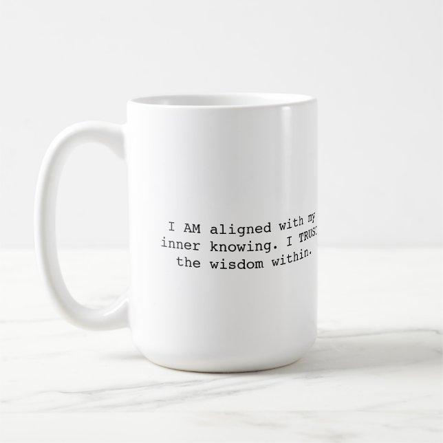 Tasse de mantra Inner Knowing avec portail de priè (Gauche)