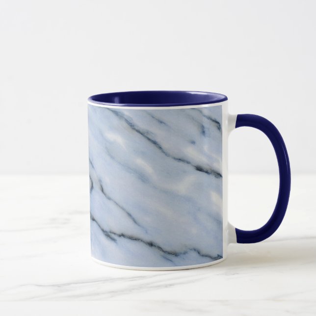 Tasse de marbre rayée bleue (Droite)