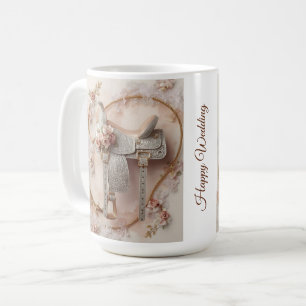 Tasse de mariage western Saddle & Sparkle