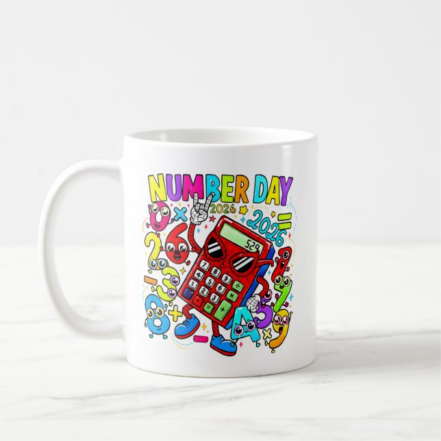 Tasse de maths pour la Journée des nombres | Calcu (Gauche)