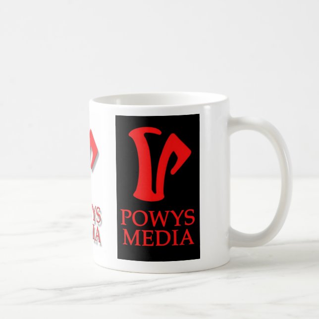 Tasse de médias de Powys (logo 3) (Droite)