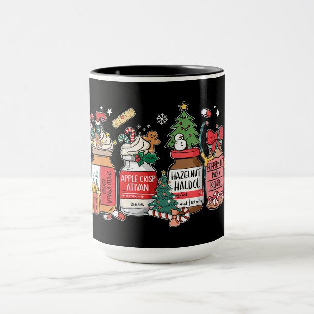 Tasse de médicaments de vacances – Bouteilles de p (Centre)