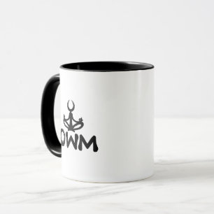 Tasse de méditation de mantra d'un mot