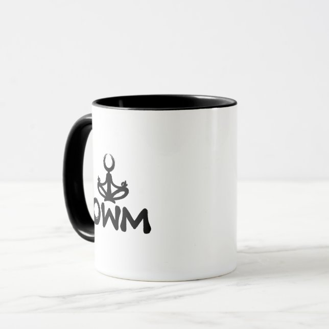 Tasse de méditation de mantra d'un mot (Devant gauche)