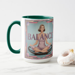 Tasse de méditation géométrique d'affirmation d'éq