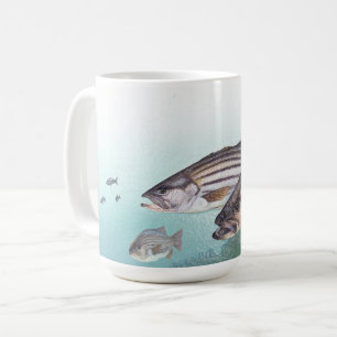 Tasse de mer de poissons de bar d'Amérique de