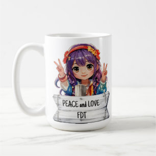 Tasse de merch anti Trump Paix et Amour