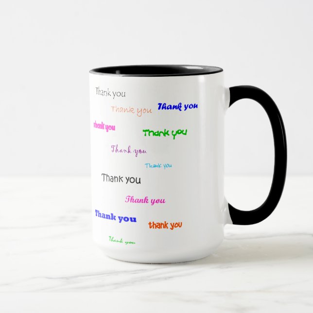 Tasse de Merci, colorée (Droite)