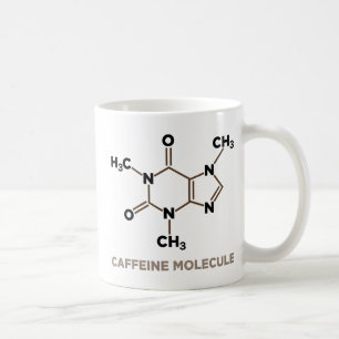 Tasse de molécule de caféine