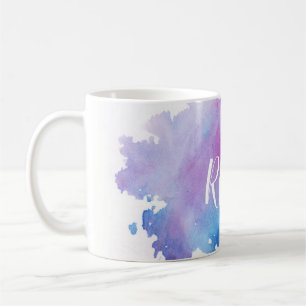 Tasse de monogramme d'aquarelle