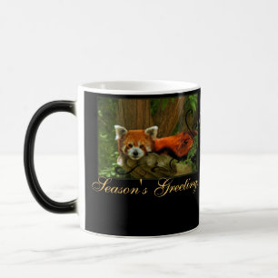 Tasse de monogramme de Joyeuses Fêtes de nature d