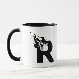 Tasse de monogramme de logo de R