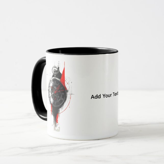 Tasse de montre de poche Trash Polka abstraite (Devant gauche)