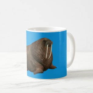 Tasse de Morse sur Fond Bleu