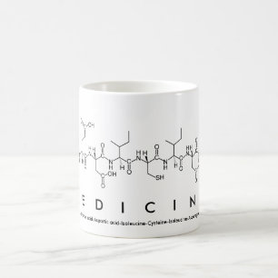Tasse de mot de peptide de médecine