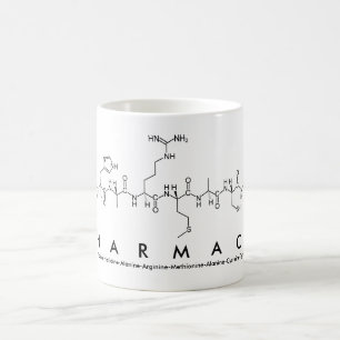 Tasse de mot de peptide de pharmacie