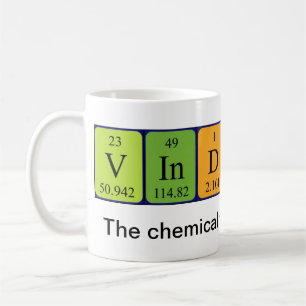 Tasse de mot de table périodique de Vindaloo