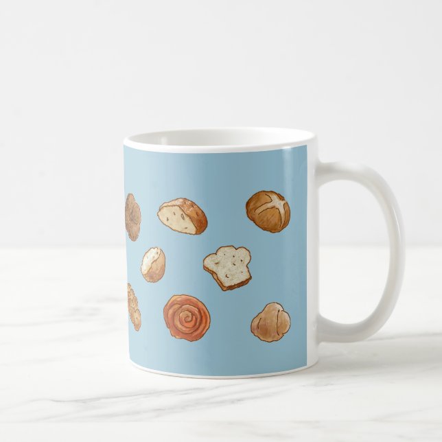 Tasse de motif de pain et de pâtisserie - (Droite)