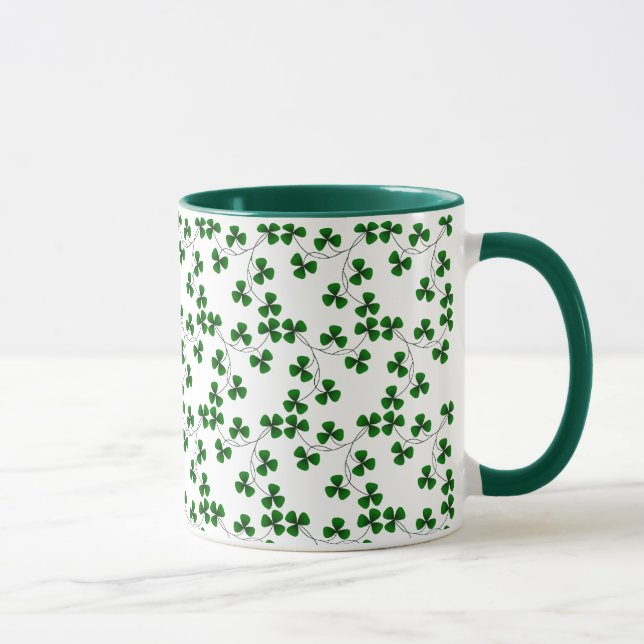 Tasse de motif de shamrock (Droite)