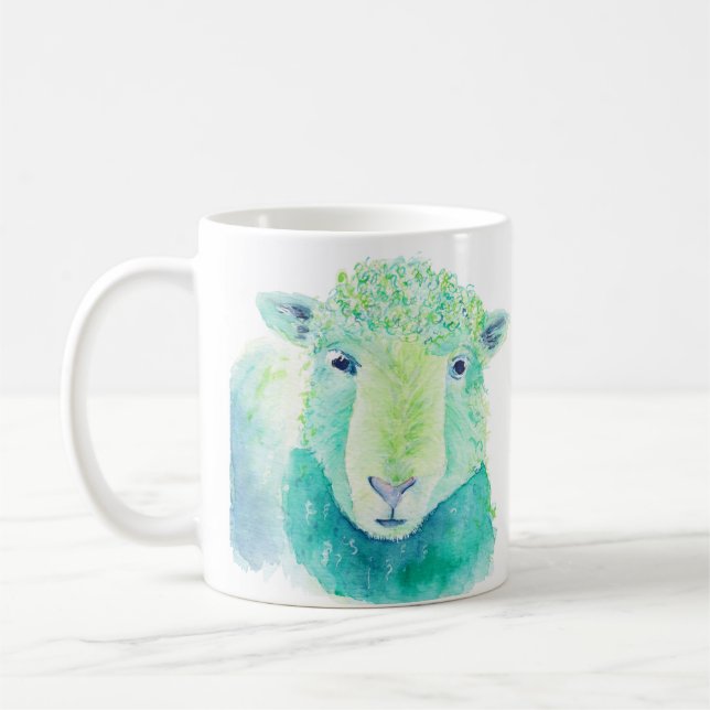 Tasse de mouton à l'aquarelle (Gauche)