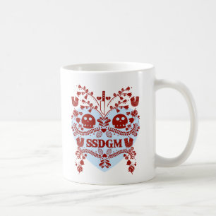 Tasse de Murderino. Rouge/bleu