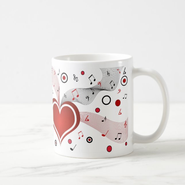 Tasse de musique d'amour d'idée de cadeau de (Droite)