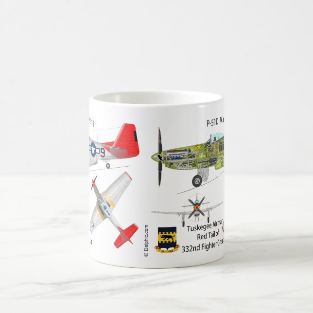 Tasse de mustang de P-51 Tuskegee (Centre)