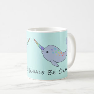 Tasse de Narwhal d'arc-en-ciel
